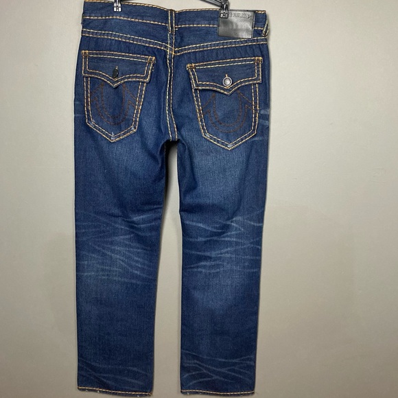 True Religion Ricky Super T Relaxed Straight dark contrast stitching size 38 - Picture 5 of 16